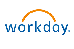The Workday wordmark with a golden arch above the word workday